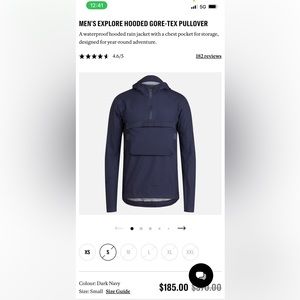 Rapha Men’s Explore  hooded Gore Tex Pullover
